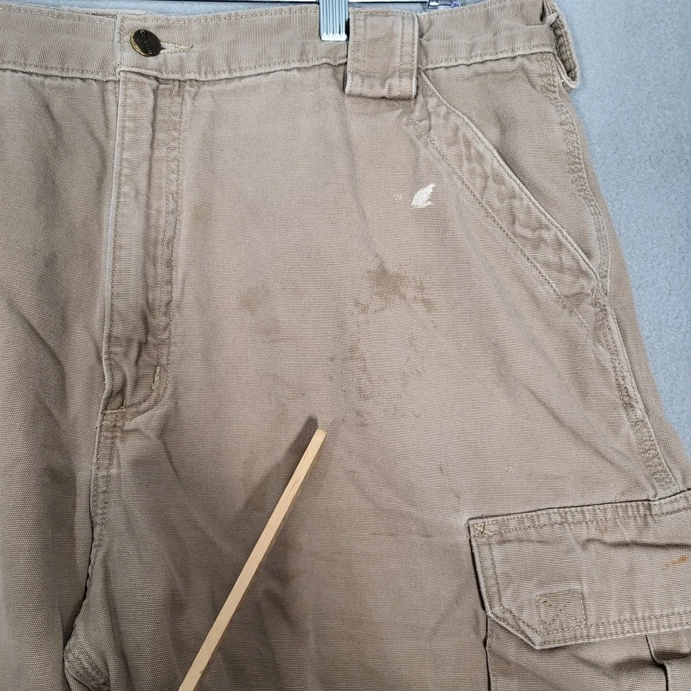Carhartt Cargo Shorts Men's 40 Khaki Cotton Workwear Outdoor Utility Casual
